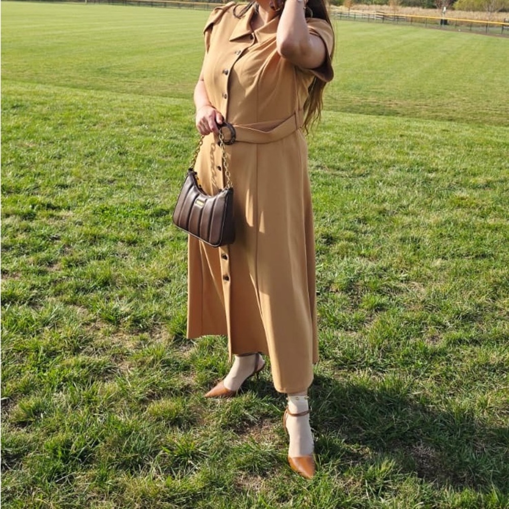 Calvin Klein Tan Maxi Dress